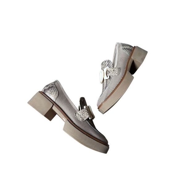 Dolce Vita Leather Sandey Loafers size 6 Chunky Sand Cream Tan - Picture 3 of 11
